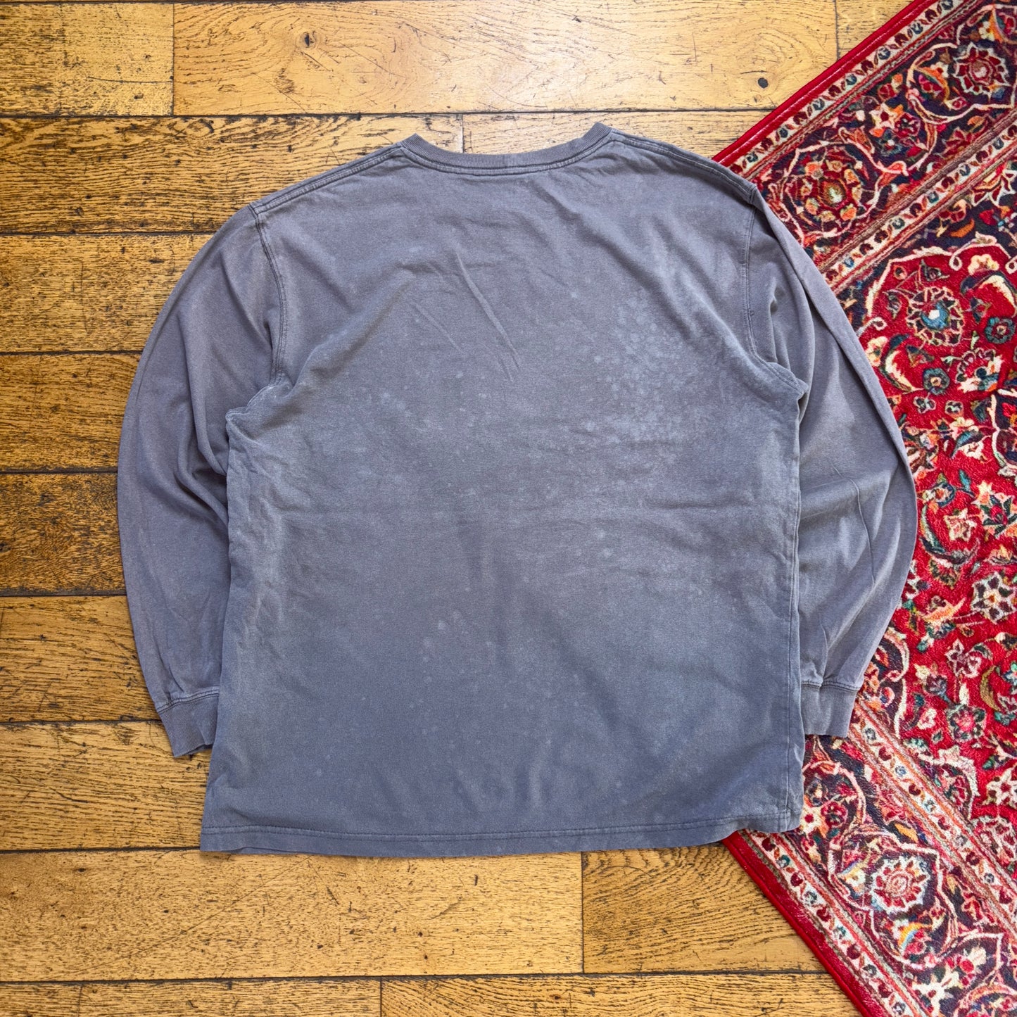 Vintage Carhartt Grey Long Sleeve Graphic T-Shirt - L
