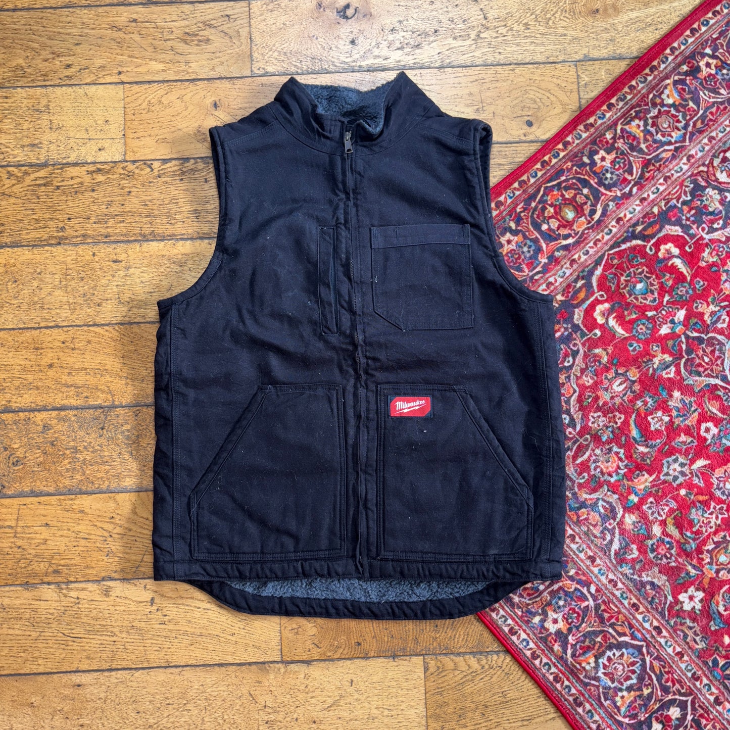 Vintage Milwaukee Black Workwear Carhartt Style Gilet Vest - M