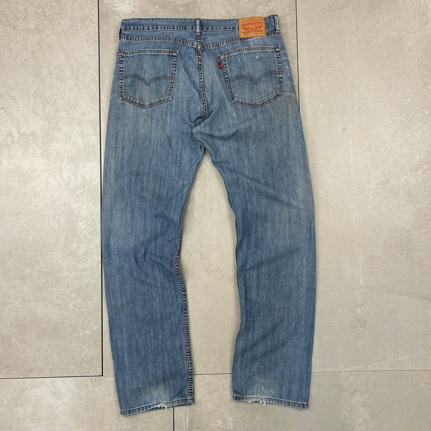 Vintage Levis 505 Straight Blue Denim Jeans - 36