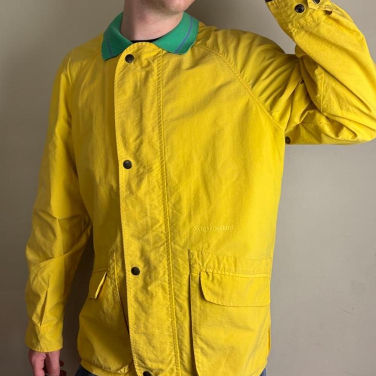 Vintage Sergio Tacchini Yellow Chore Utility Jacket - L