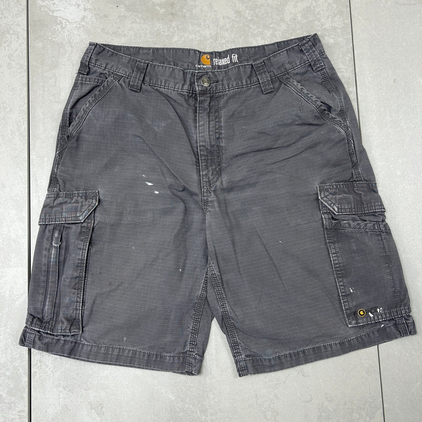 Vintage Carhartt Workwear Baggy Carpenter Grey Shorts - 36