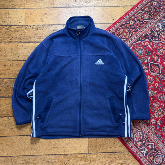 Vintage 90s Adidas Navy Fleece Embroidered Sweatshirt - XL