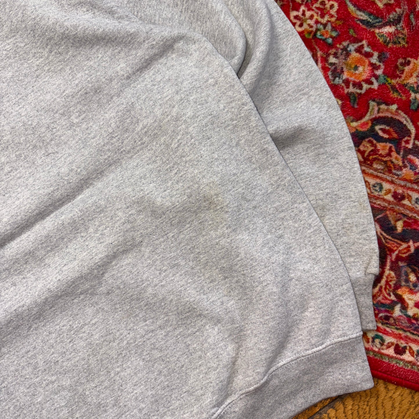 Vintage Thrasher Grey Skate Flames Hoodie Sweatshirt - M