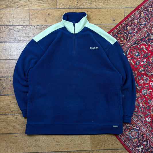 Vintage 90s Reebok Navy Embroidered Sweatshirt - XL