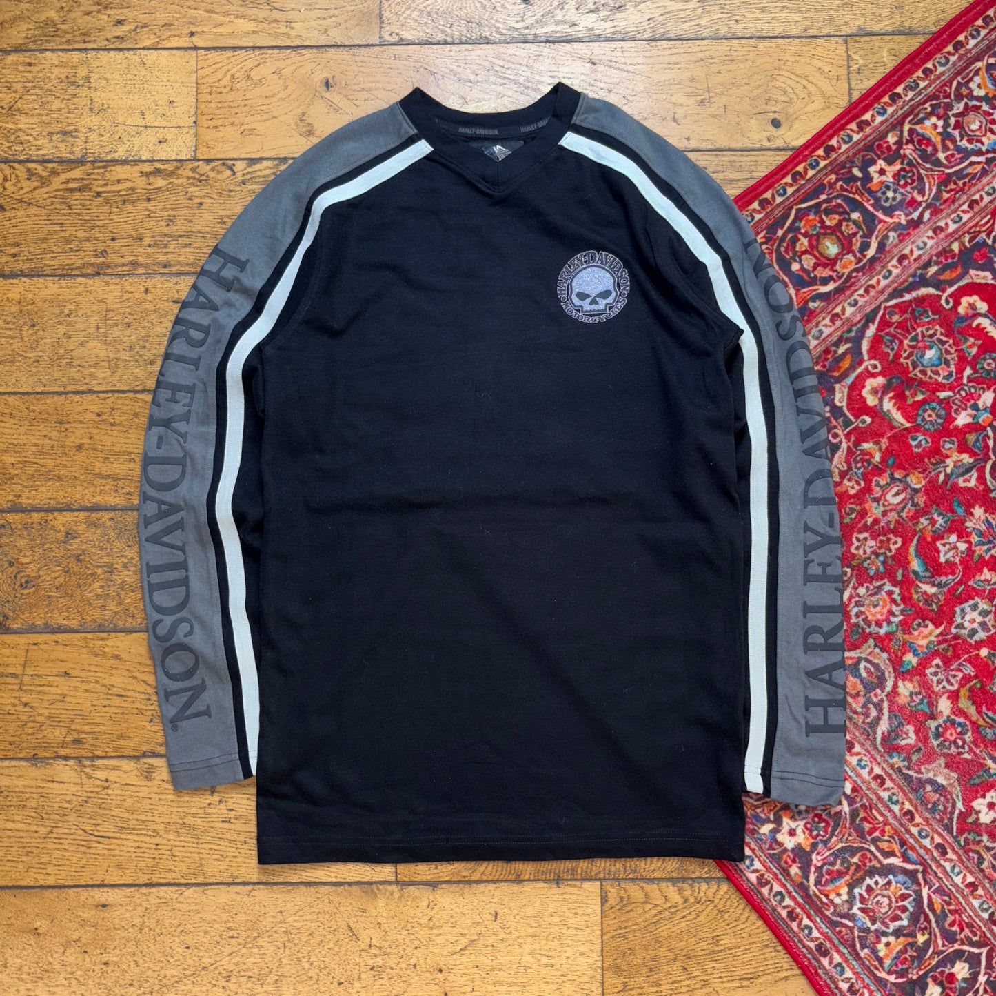 Vintage Harley Davidson Black Long Sleeve Graphic T-Shirt - S