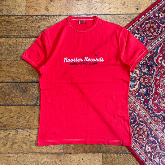 Vintage Levis Red Rooster Records Ringer Graphic T-Shirt - S