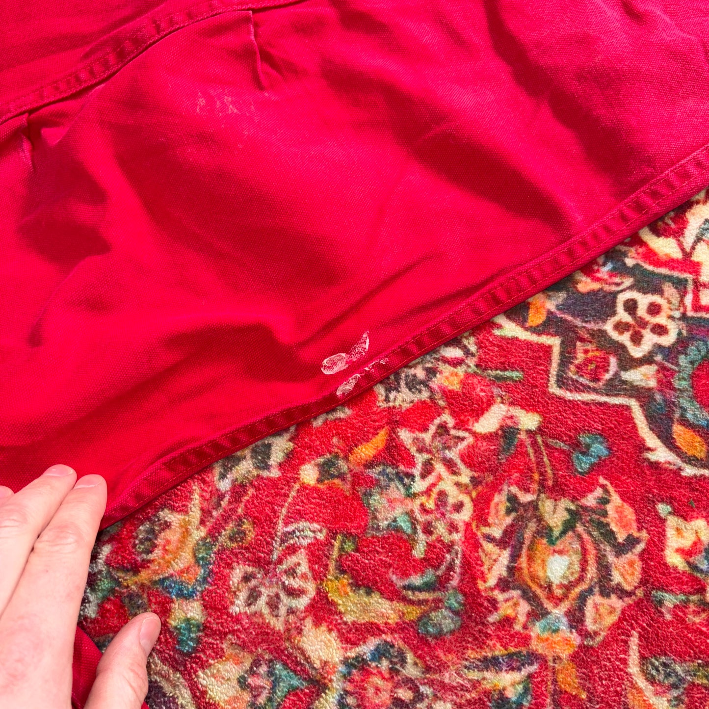 Vintage 90s Energie Red Fireman Boxy Clasp Parka Workwear Jacket - L