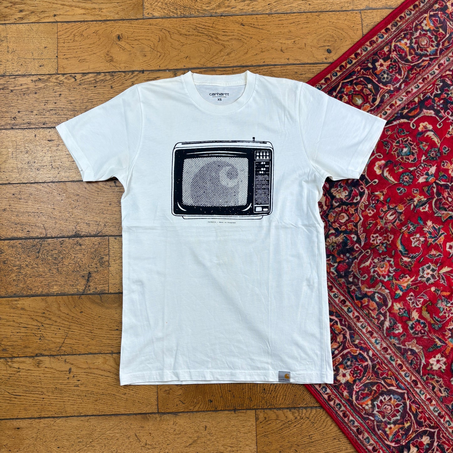 Vintage Carhartt White Graphic T-Shirt - XS