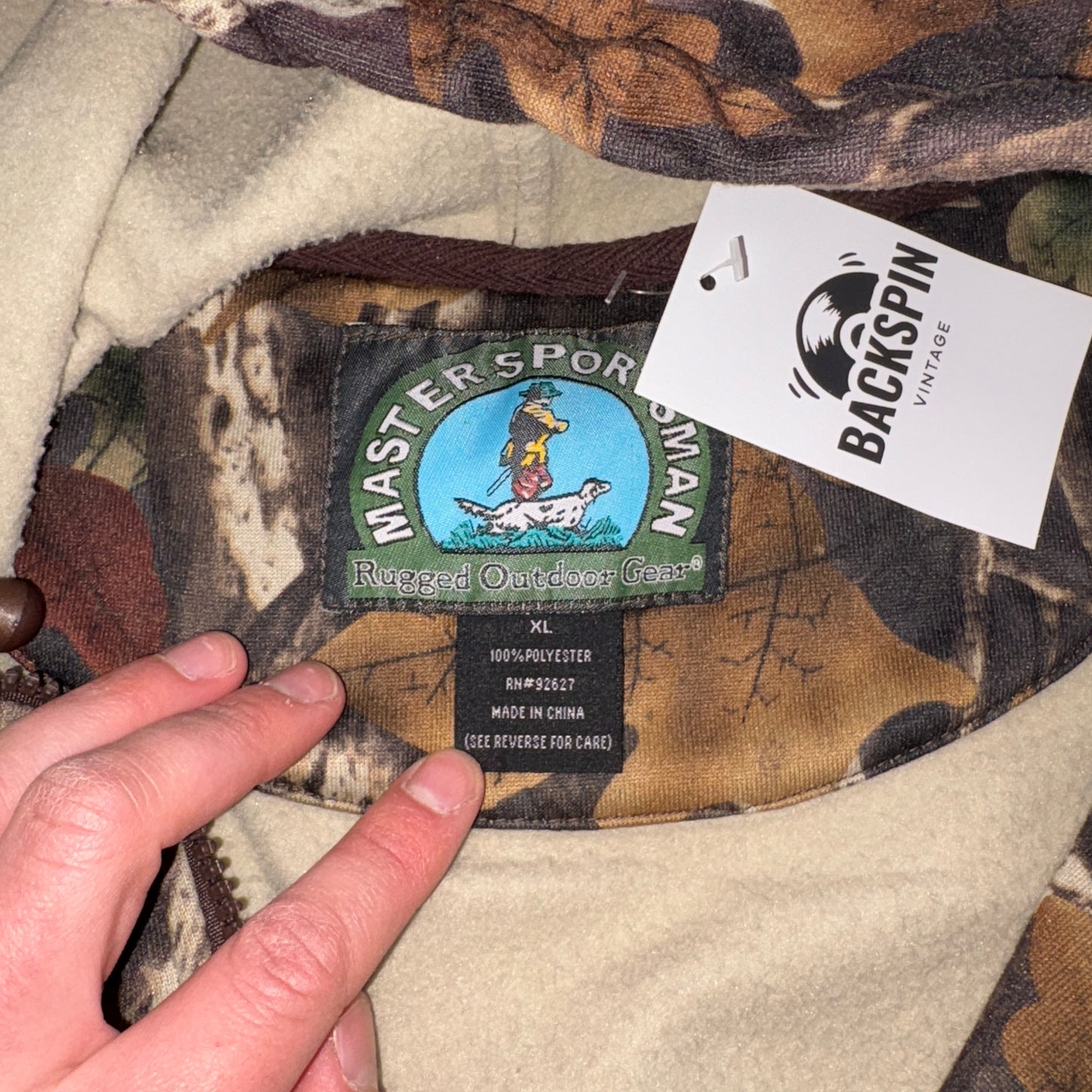 Vintage Realtree Camo Brown Hoodie Zip Sweatshirt - 2XL