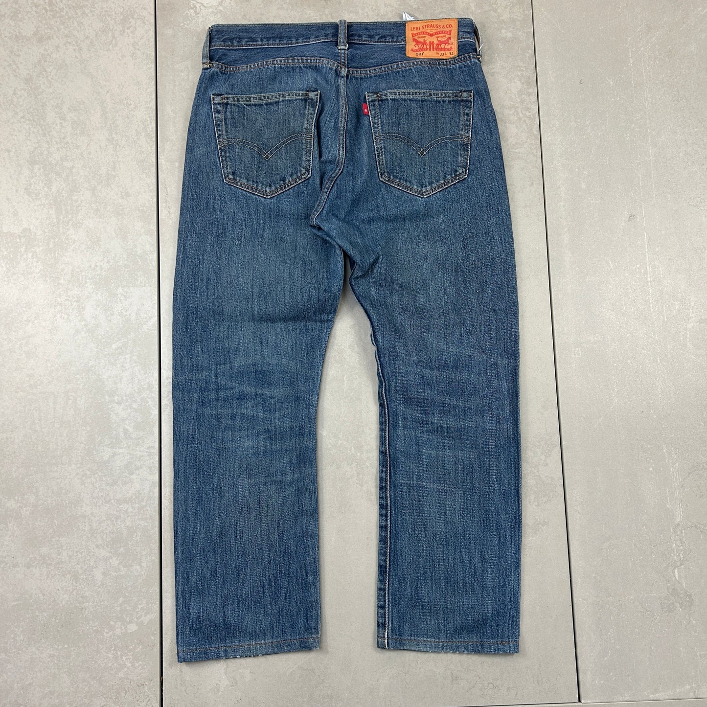 Vintage Levis 501 Straight Blue Denim Jeans - 33