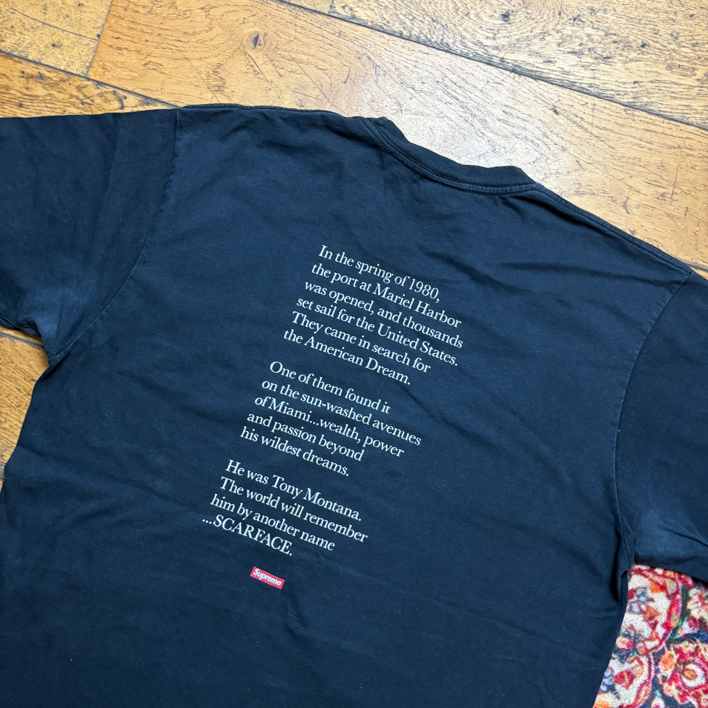 Vintage Supreme Black Scarface Graphic T-Shirt - M
