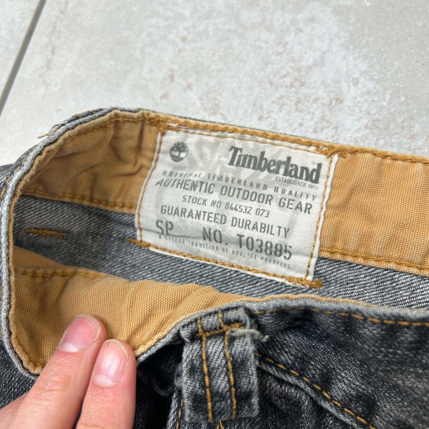 Vintage Timberland Embroidered Hip Hop Black Baggy Shorts Jorts - 33