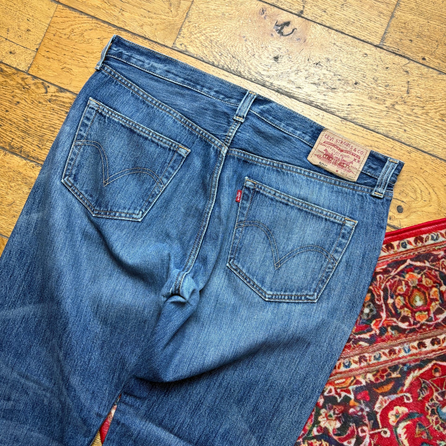 Vintage Levis 501 Straight Blue Denim Jeans - 38S