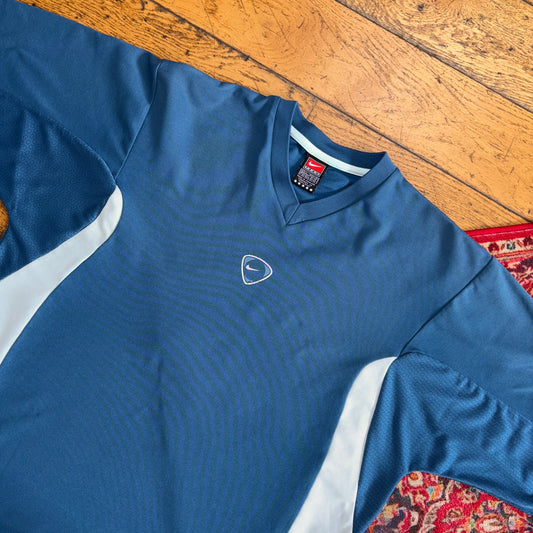 Vintage Nike Swoosh Sports Blue 00s Y2K T-Shirt - L