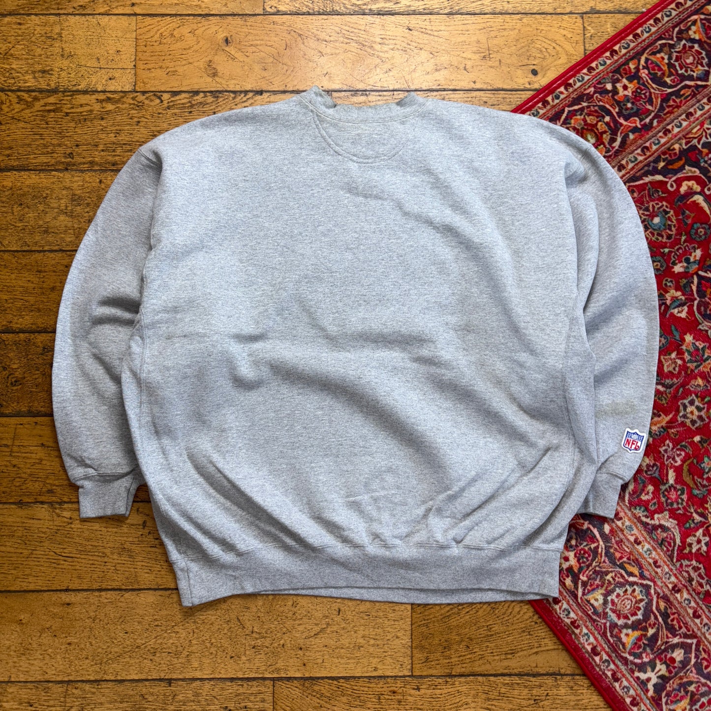 Vintage 90s Nike Swoosh NFL NY Giants Grey Embroidered Sweatshirt - 2XL