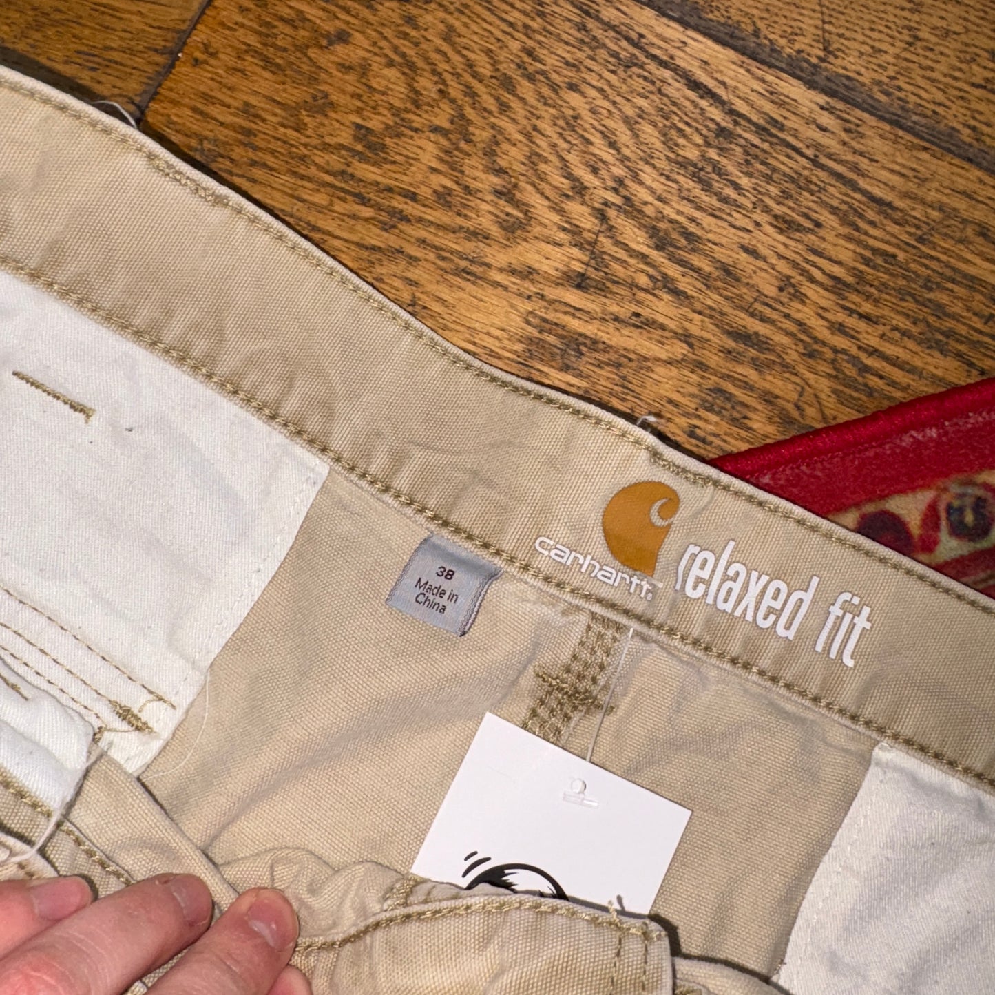 Vintage Carhartt Cream Workwear Baggy Carpenter Shorts - 38
