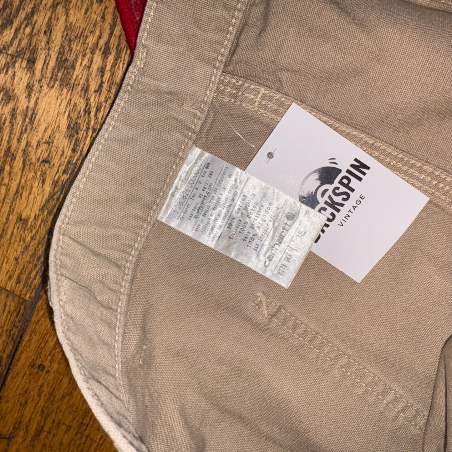 Vintage Carhartt Workwear Cream Baggy Carpenter Shorts - 38