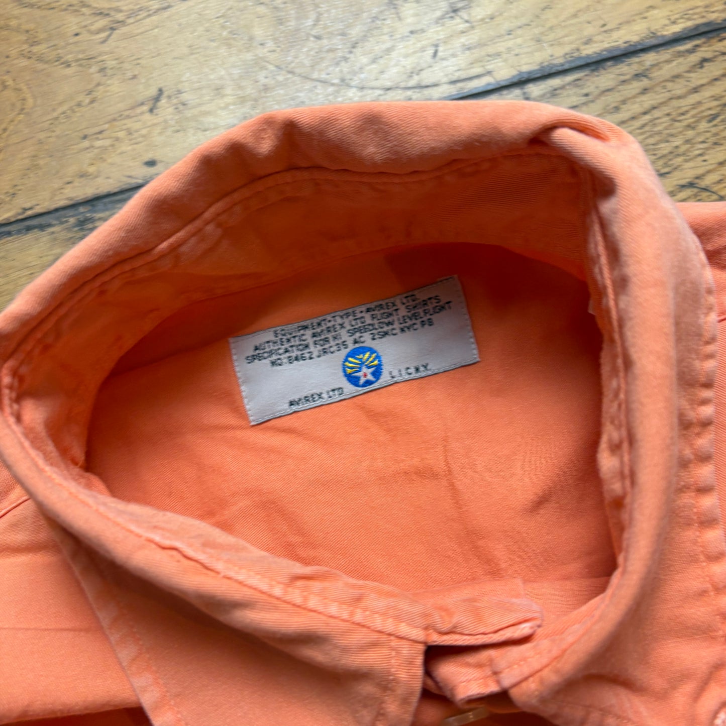 Vintage Avirex Orange Embroidered Shirt - XL