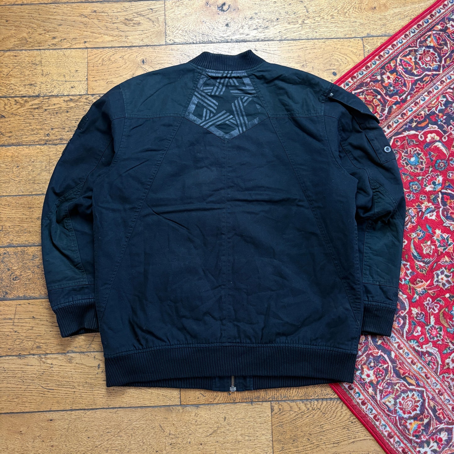 Vintage Oakley Black Bomber Jacket - L