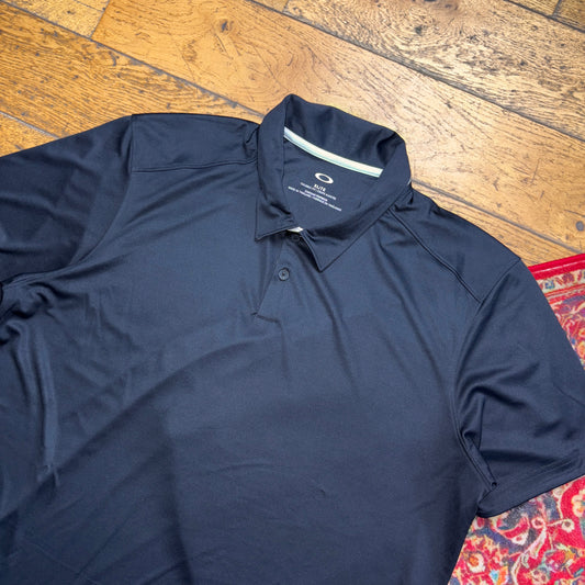 Vintage Oakley Black Polo Golf Shirt - XL