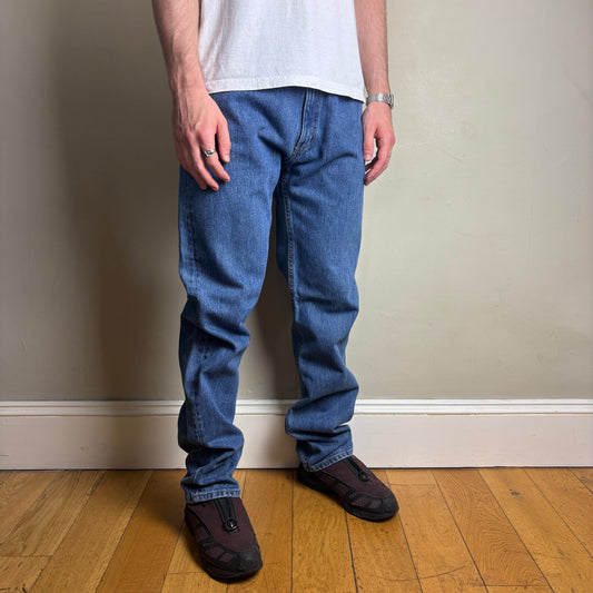 Vintage Levis 505 Straight Blue Denim Jeans - 36L