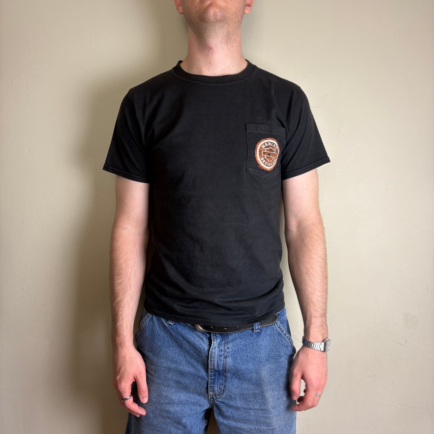 Vintage Harley Davidson Black Graphic T-Shirt - S