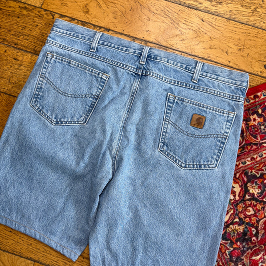 Vintage Carhartt Blue Workwear Baggy Carpenter Jorts Shorts - 42