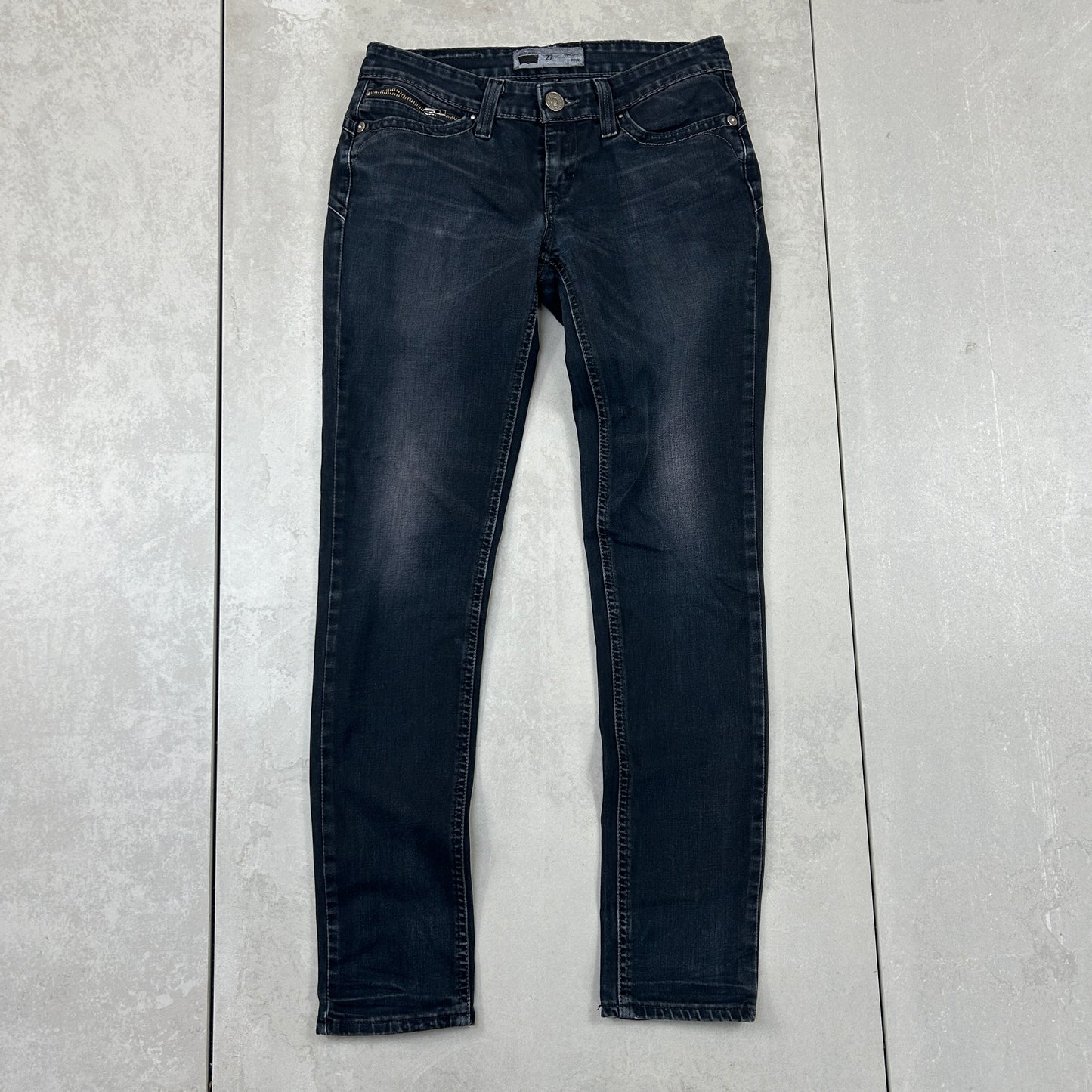 Vintage Levis Black Skinny Womens Denim Jeans - 8/10