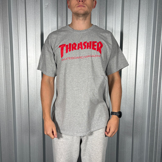 Thrasher Grey Skate Graphic T-Shirt - L