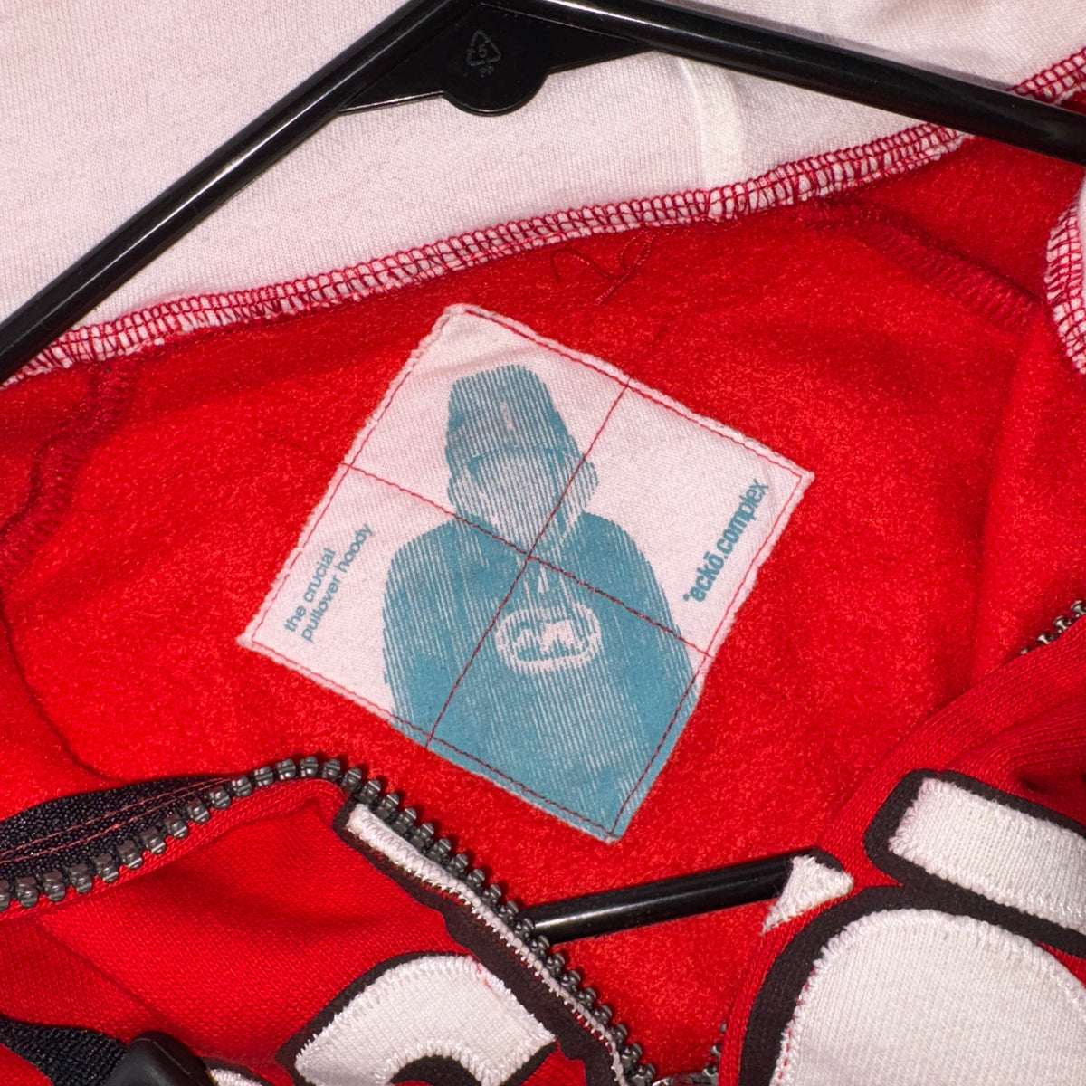 Ecko Unltd Red Embroidered Hip Hop Zip Up Y2K Hoodie Sweatshirt - S