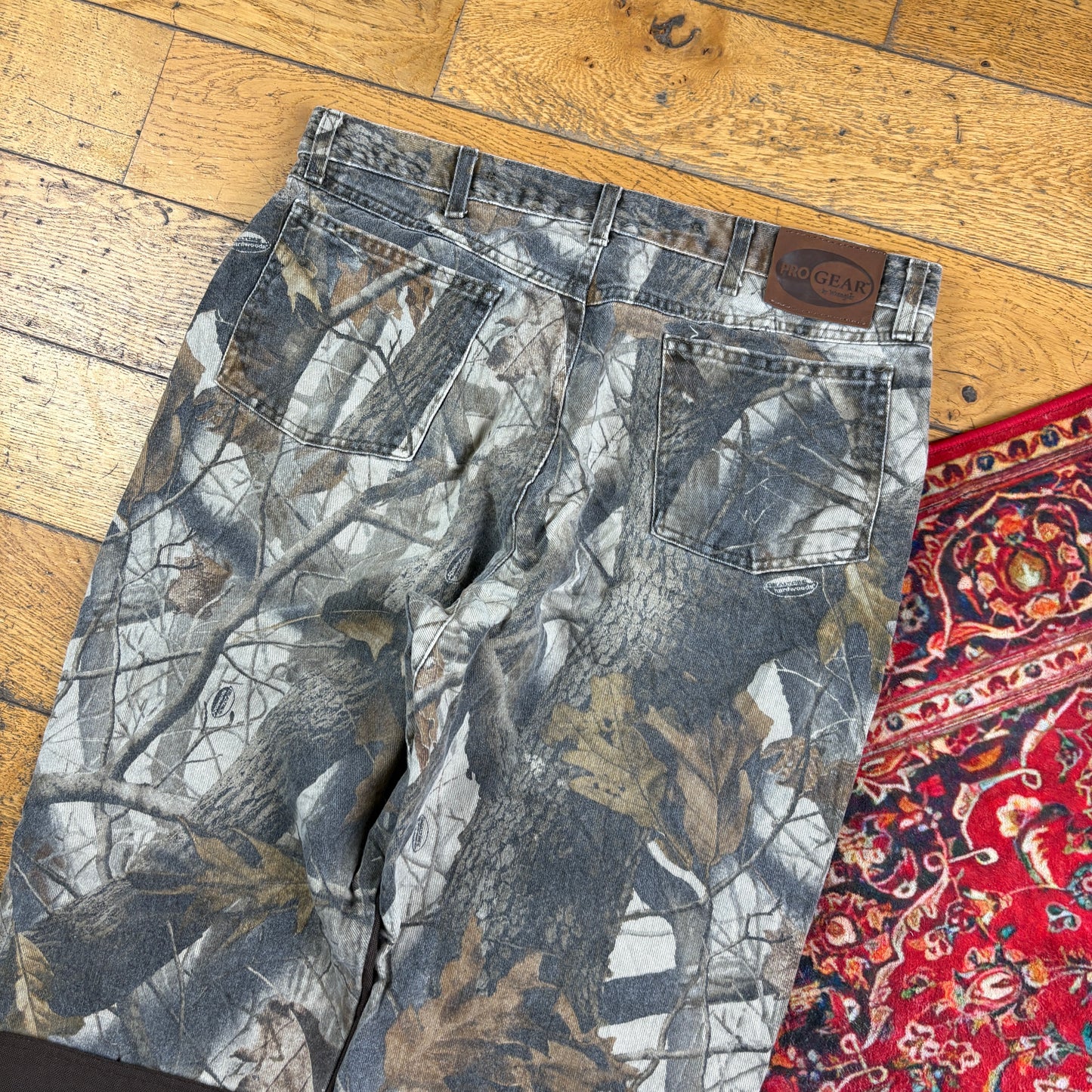 Vintage Real Tree Camo Green Hunting Workwear Trousers - 36