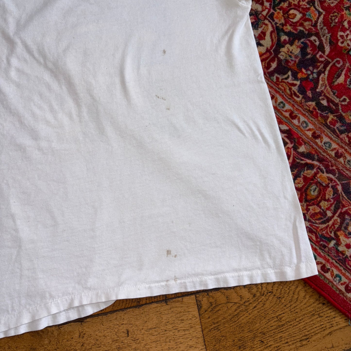 Vintage 90s Fishing White Single Stitch Graphic T-Shirt - M