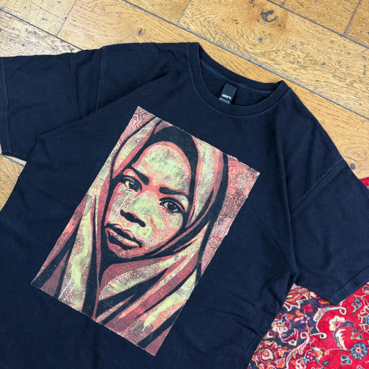 Vintage Obey Black Skate Graphic T-Shirt - M