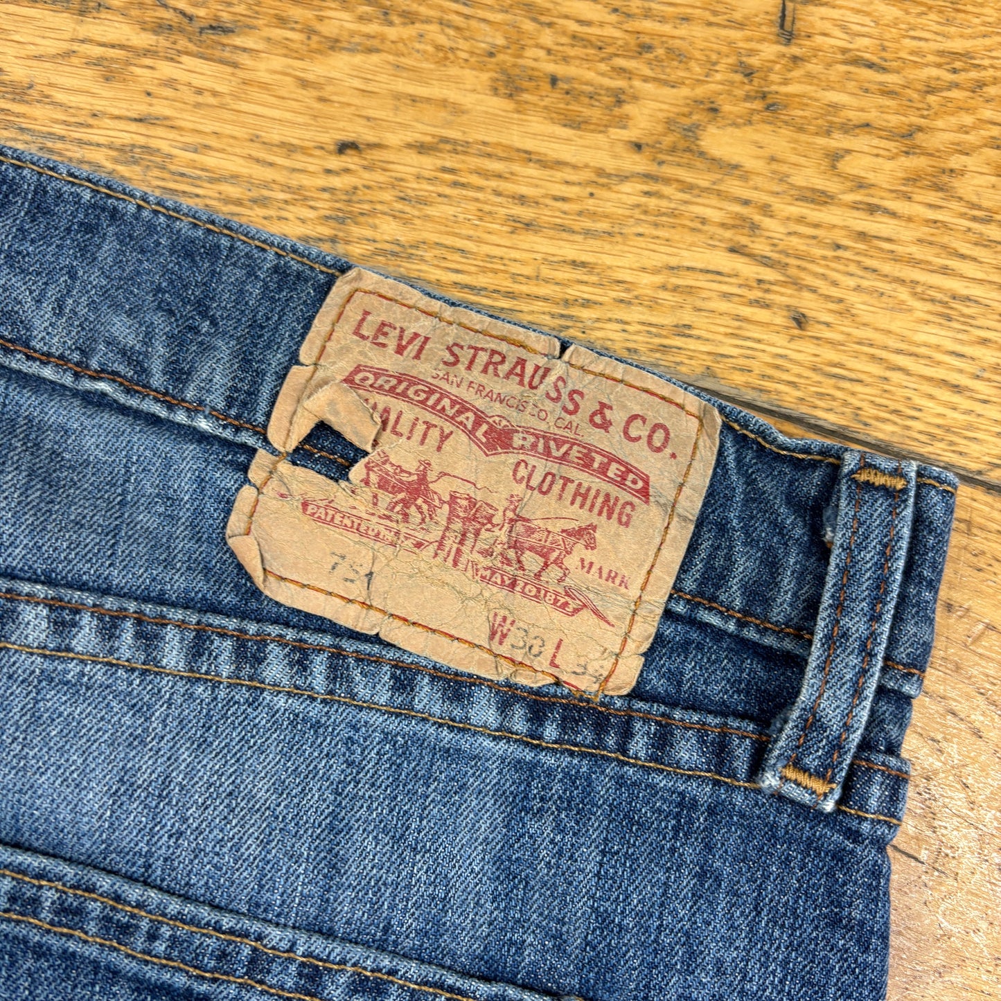Vintage Levis Straight Blue Denim Jeans - 38
