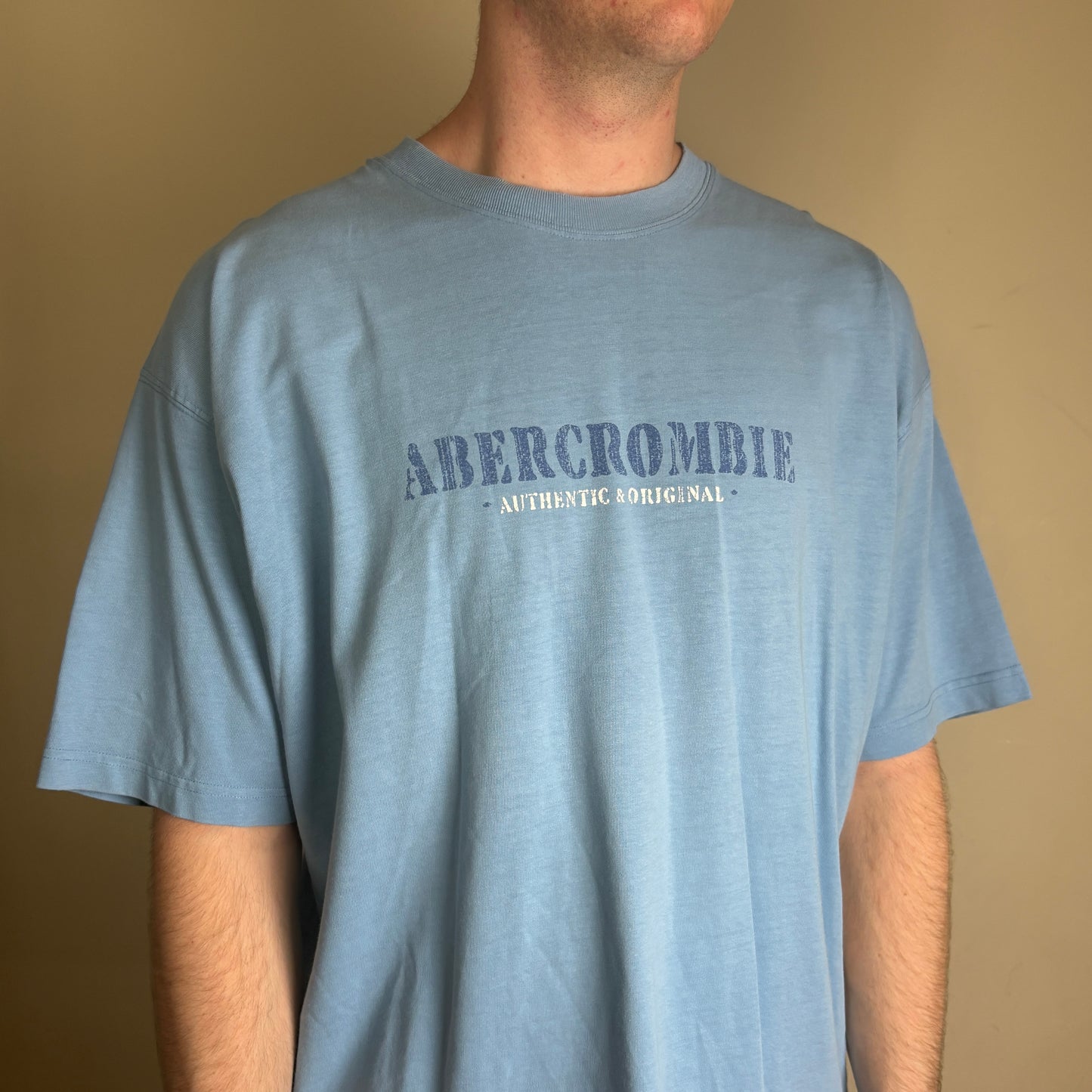 Vintage Abercrombie and Fitch Blue Surfwear Graphic T-Shirt - XL