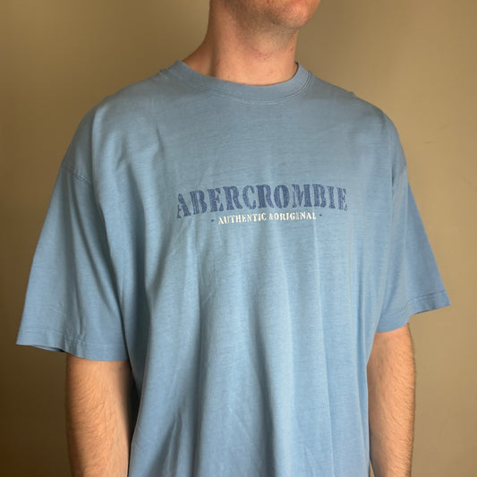 Vintage Abercrombie and Fitch Blue Surfwear Graphic T-Shirt - XL