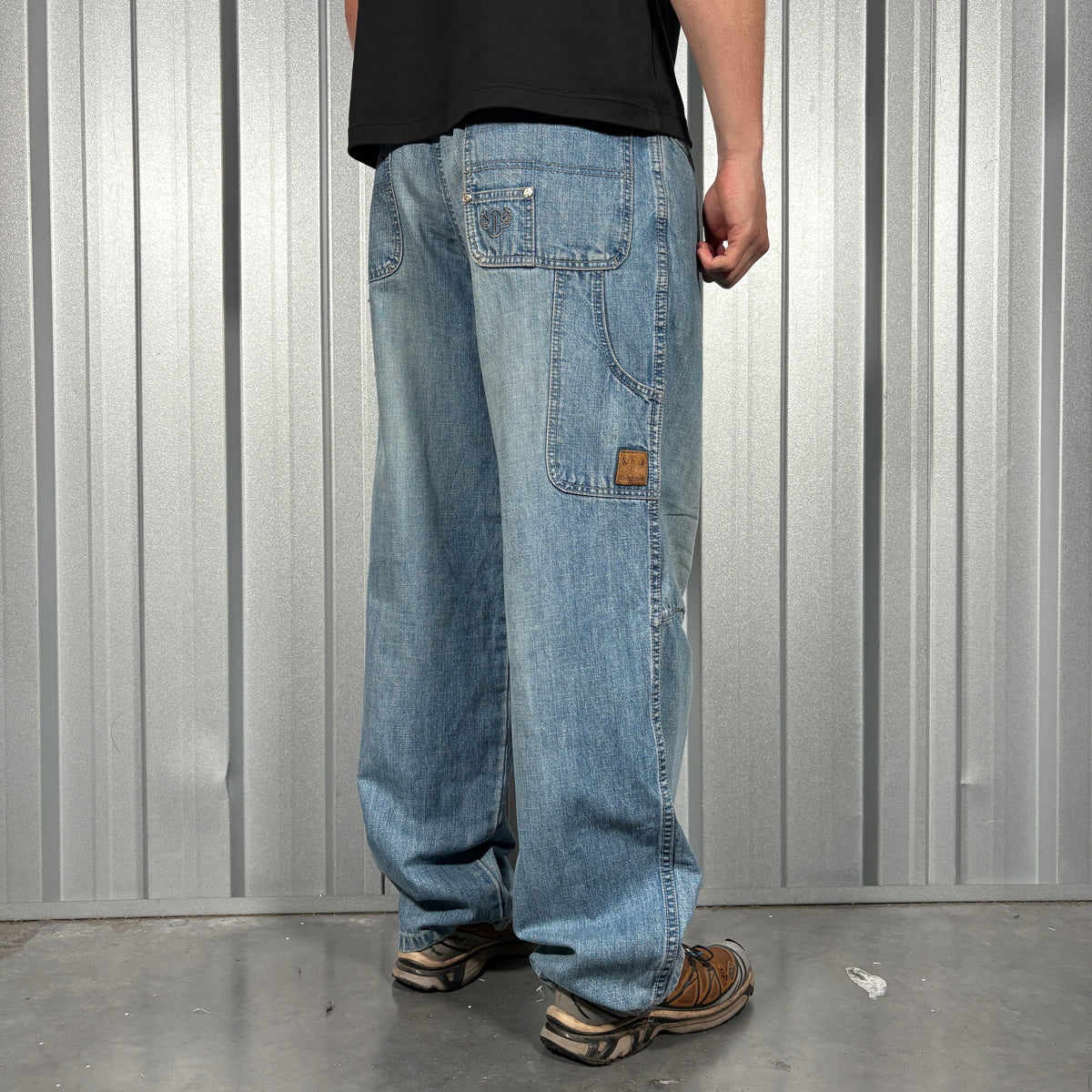 Outkast Baggy Y2K Blue Carpenter Hip Hop Jeans - 34R