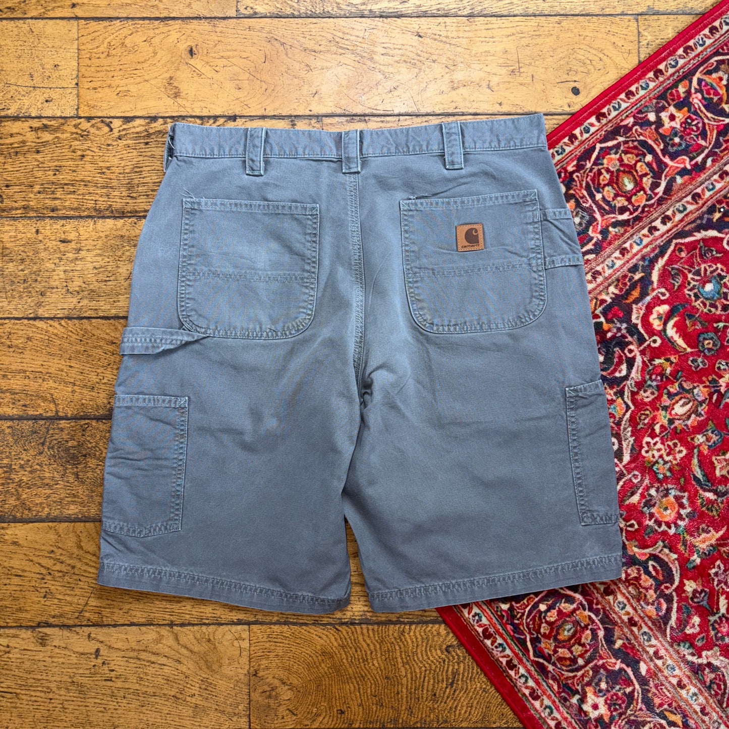 Vintage Carhartt Grey Workwear Baggy Carpenter Shorts - 36