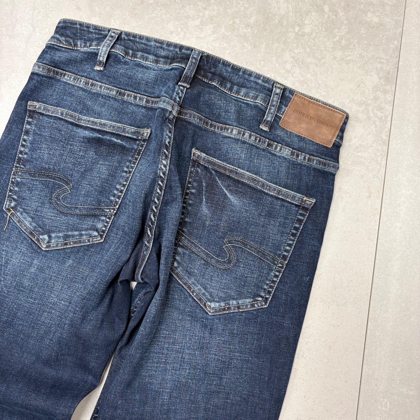 Vintage Embroidered Hip Hop Blue Jeans - 33