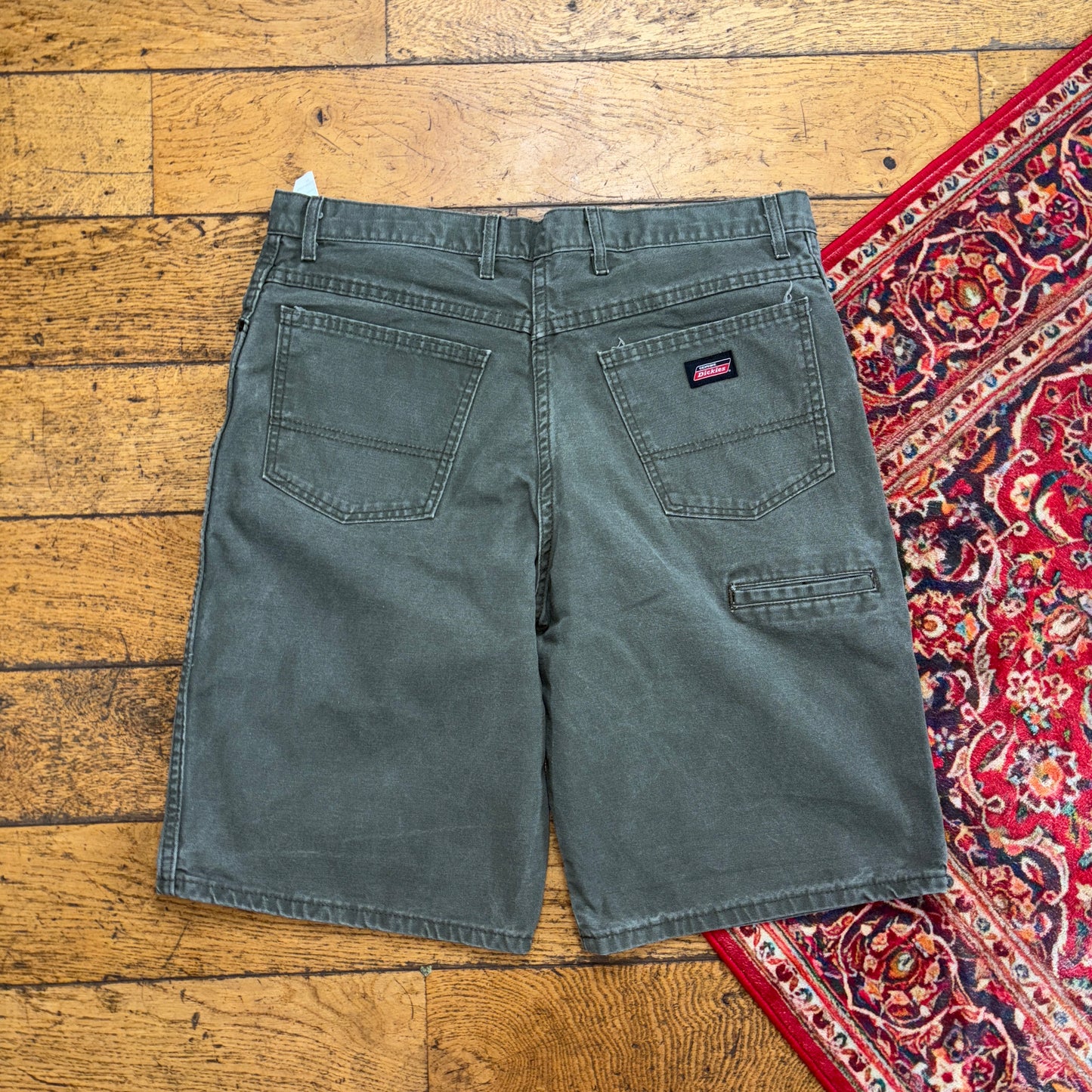 Vintage Dickies Green Workwear Carpenter Baggy Shorts - 36