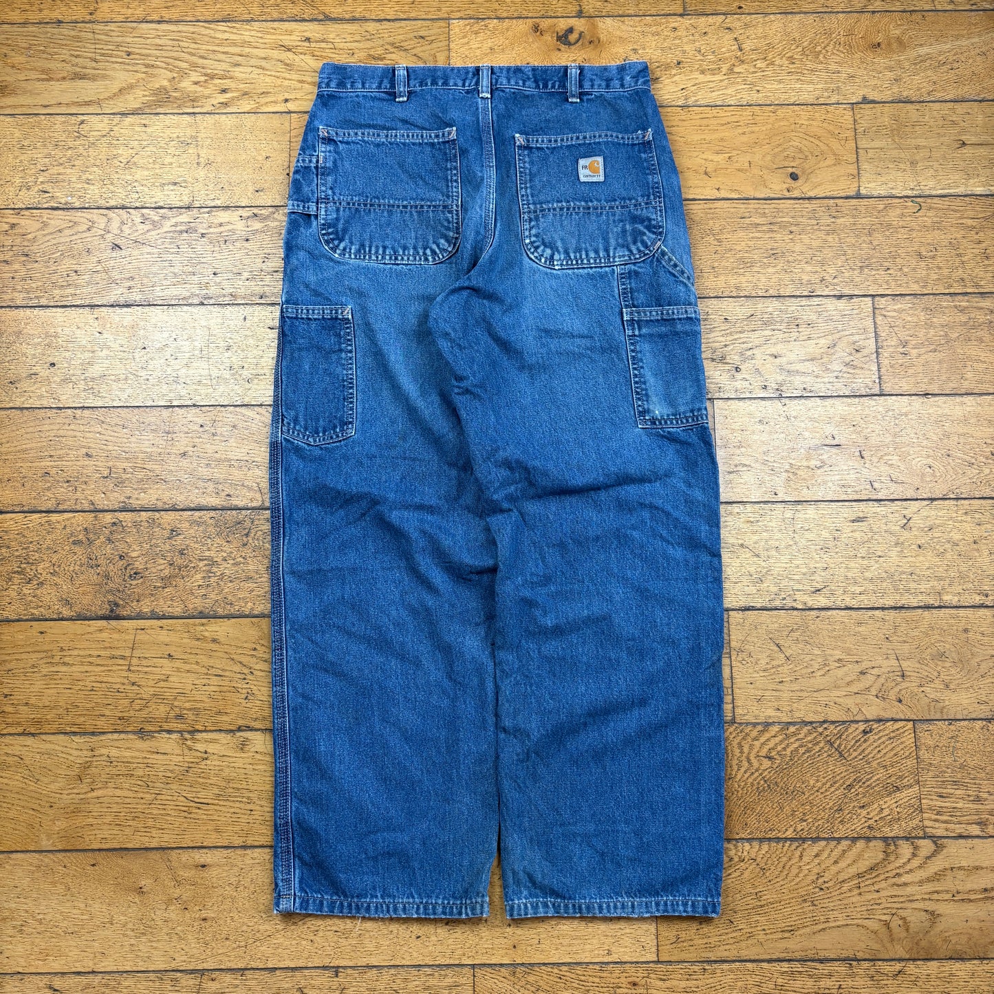 Vintage Carhartt Blue Workwear Carpenter Baggy Jeans - 32