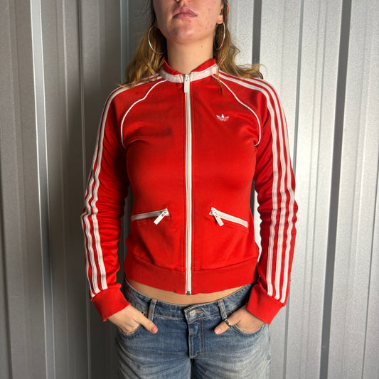 Adidas Red Tracksuit Womens Track Jacket - S