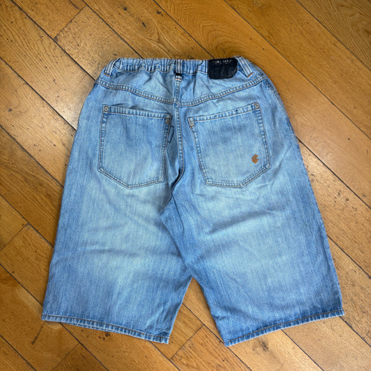 Vintage Rocawear Embroidered Hip Hop Baggy Blue Shorts Jorts - Size 6