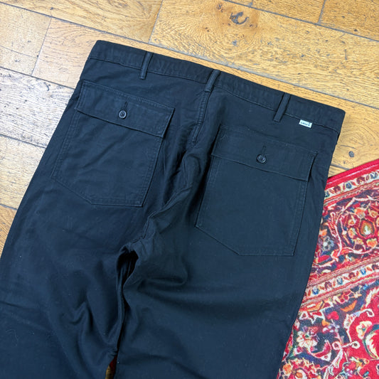 Vintage Levis Black Fatigue Pants Trousers - 38