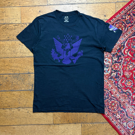 Vintage Oakley Black Graphic T-Shirt - S