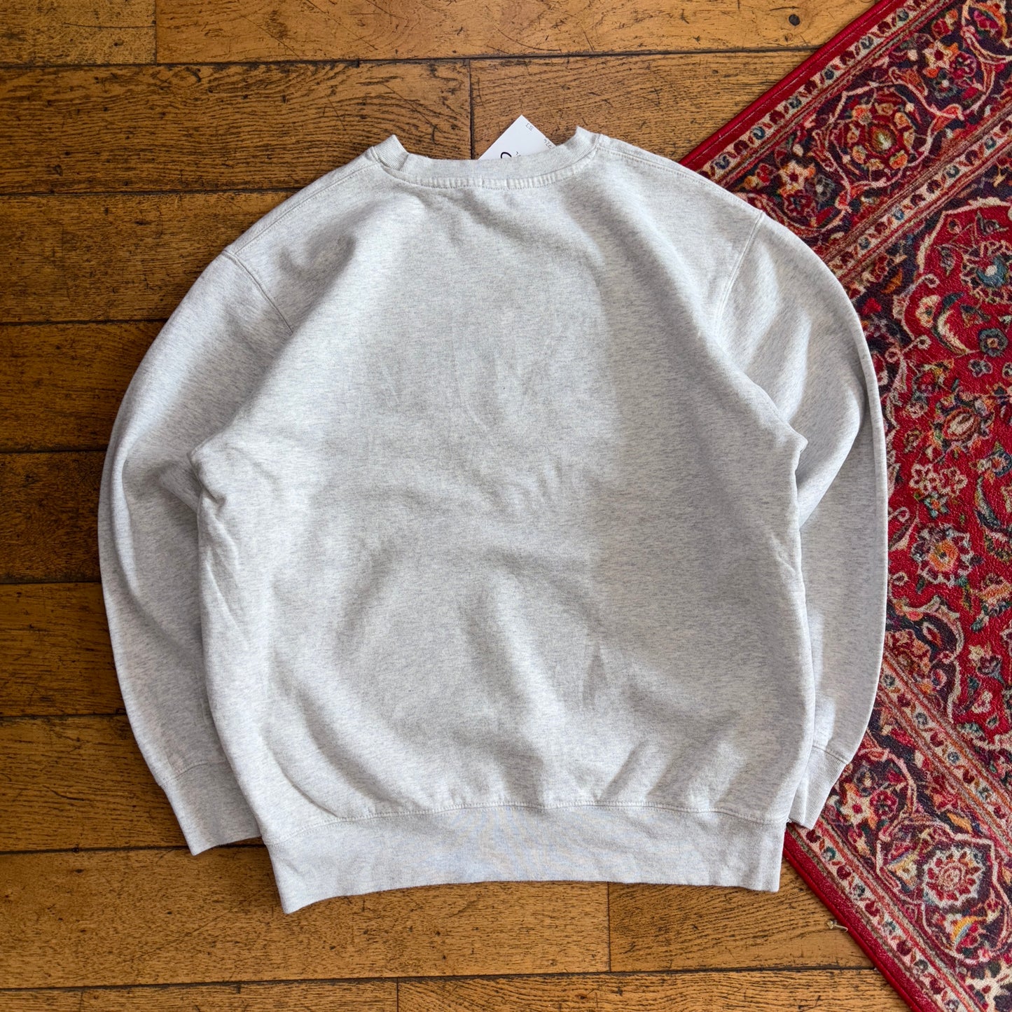 Vintage Georgetown College Grey Boxy Embroidered Sweatshirt - XL