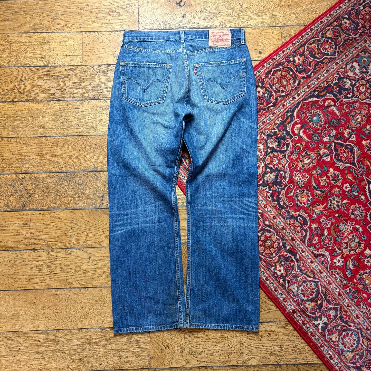 Vintage Levis 501 Straight Blue Denim Jeans - 32S