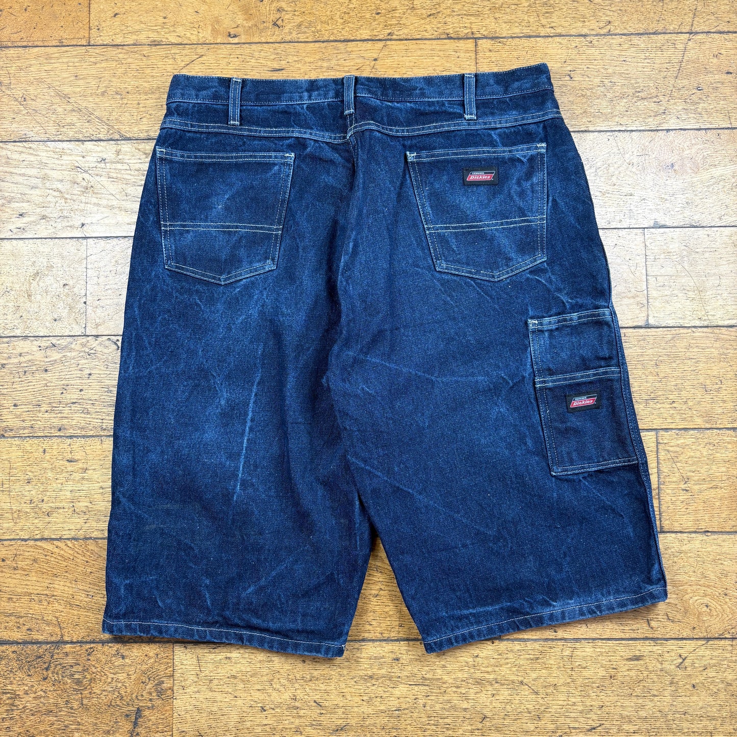 Vintage Dickies Workwear Carpenter Blue Baggy Shorts - 38