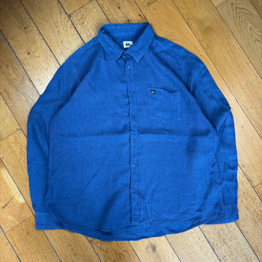Vintage Quiksilver Blue Surfwear Button Shirt - XXL