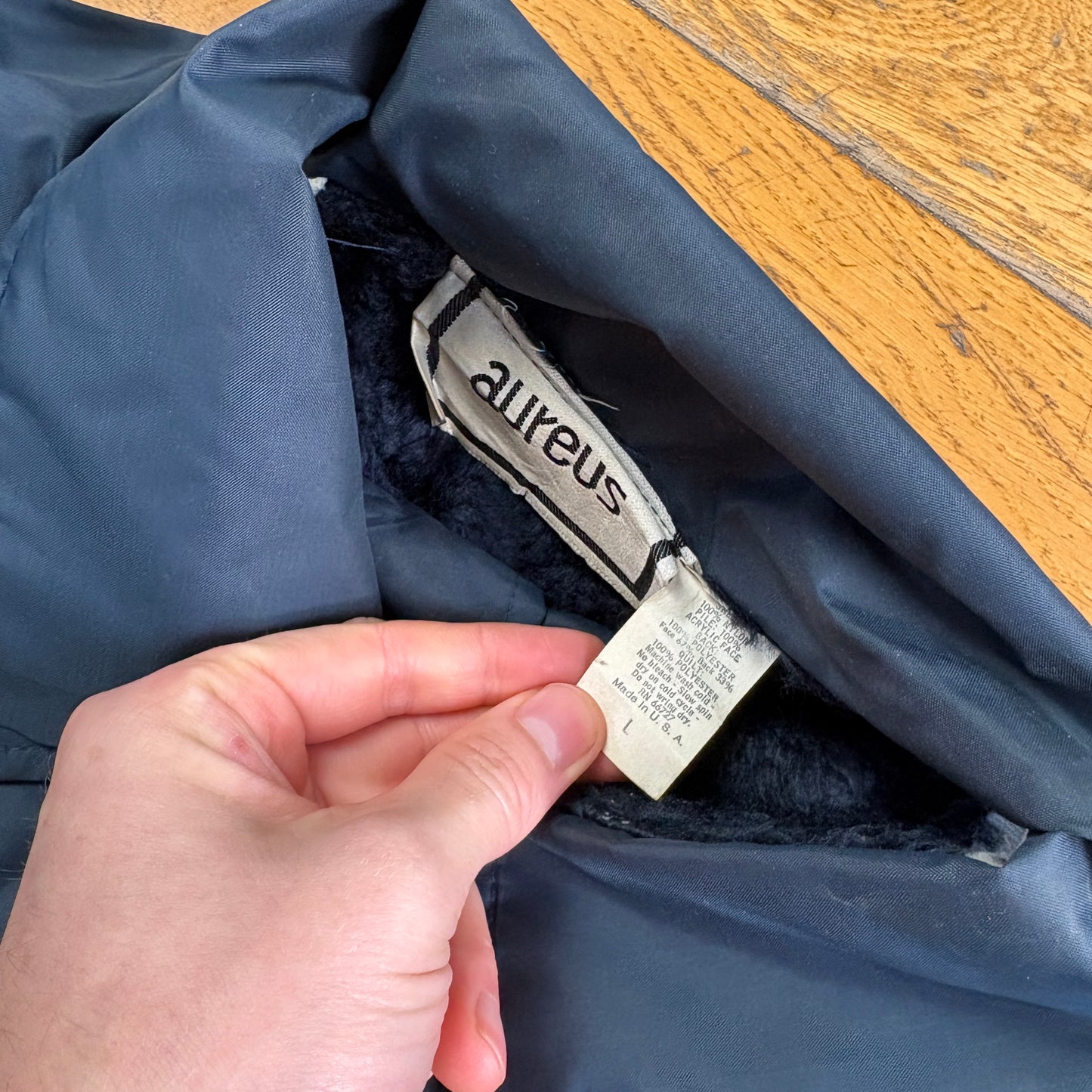 Vintage Navy Nylon Coach Harrington Jacket - L